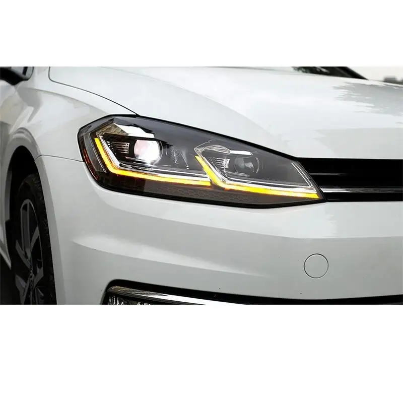 Cob Стайлинг Neblineros Para Авто дневные ходовые части Автомобильные светодиодные фары автомобильные фары в сборе 18 для Volkswagen Golf 7