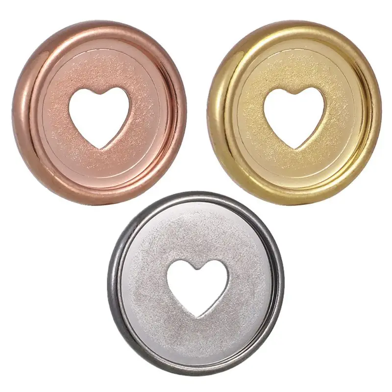 

20pcs 35mm Heart Binder Rings Mushroom Hole Loose Leaf Notebook Binding Disc DIY