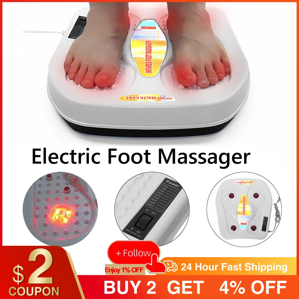 

Infrared Reflexology Foot Care Massage Electric Machine Automatic Roller Feet Acupuncture Device Circulation Therapy Heater SPA