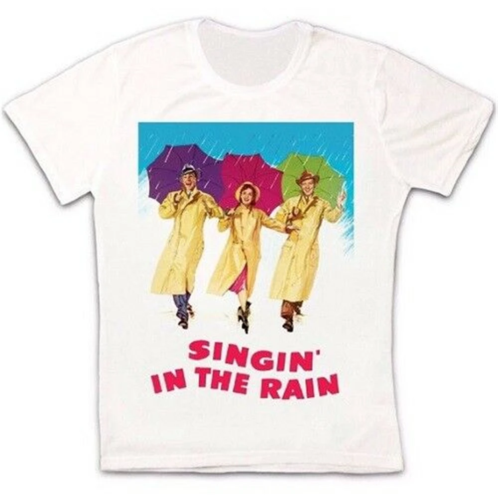 Singin In The Rain 50S ретро постер к фильму винтажная хипстерская футболка унисекс 800