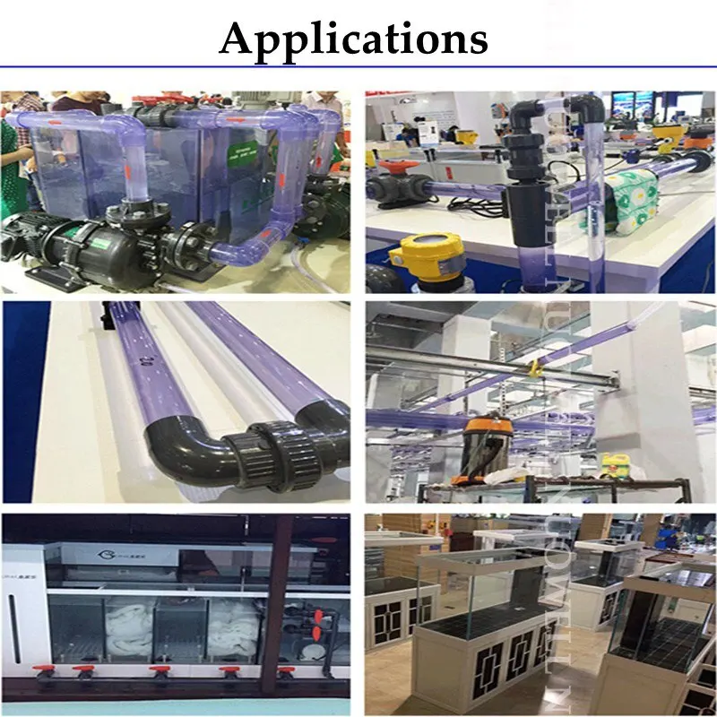 Прозрачная водопроводная труба из ПВХ для аквариума длина 50 см диаметр 16-280 мм |