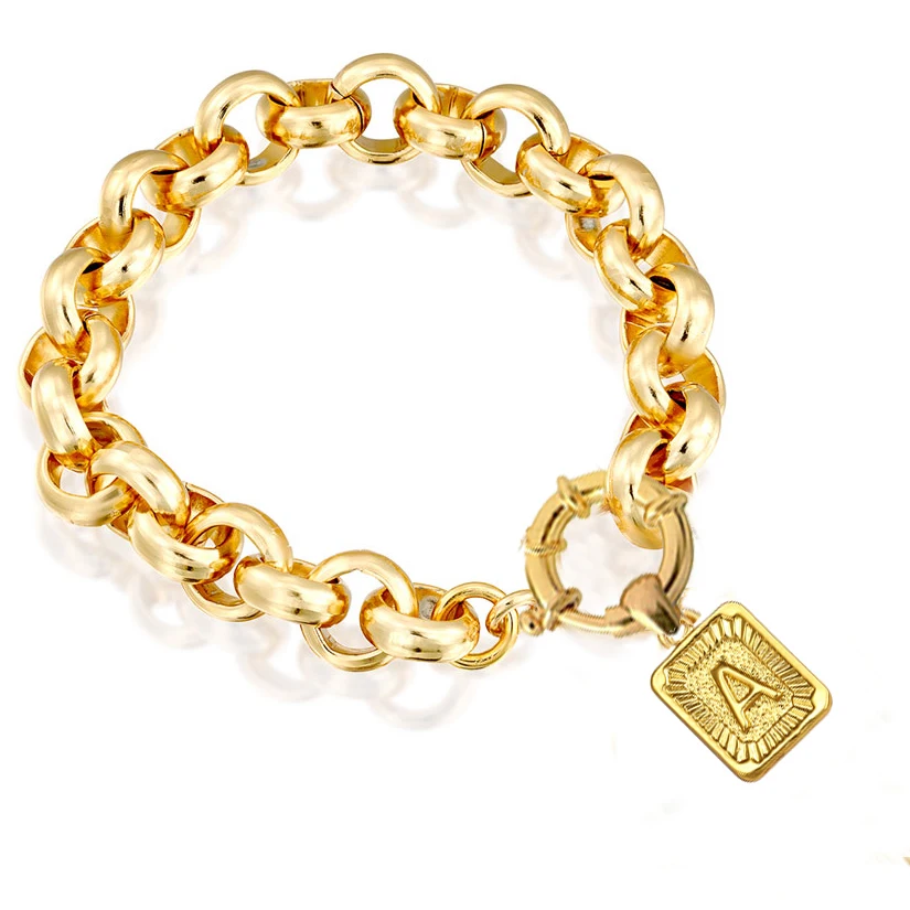 Pulseras Mujer Moda винтажные именные кольца очаровательные буквы алфавита Шарм имя