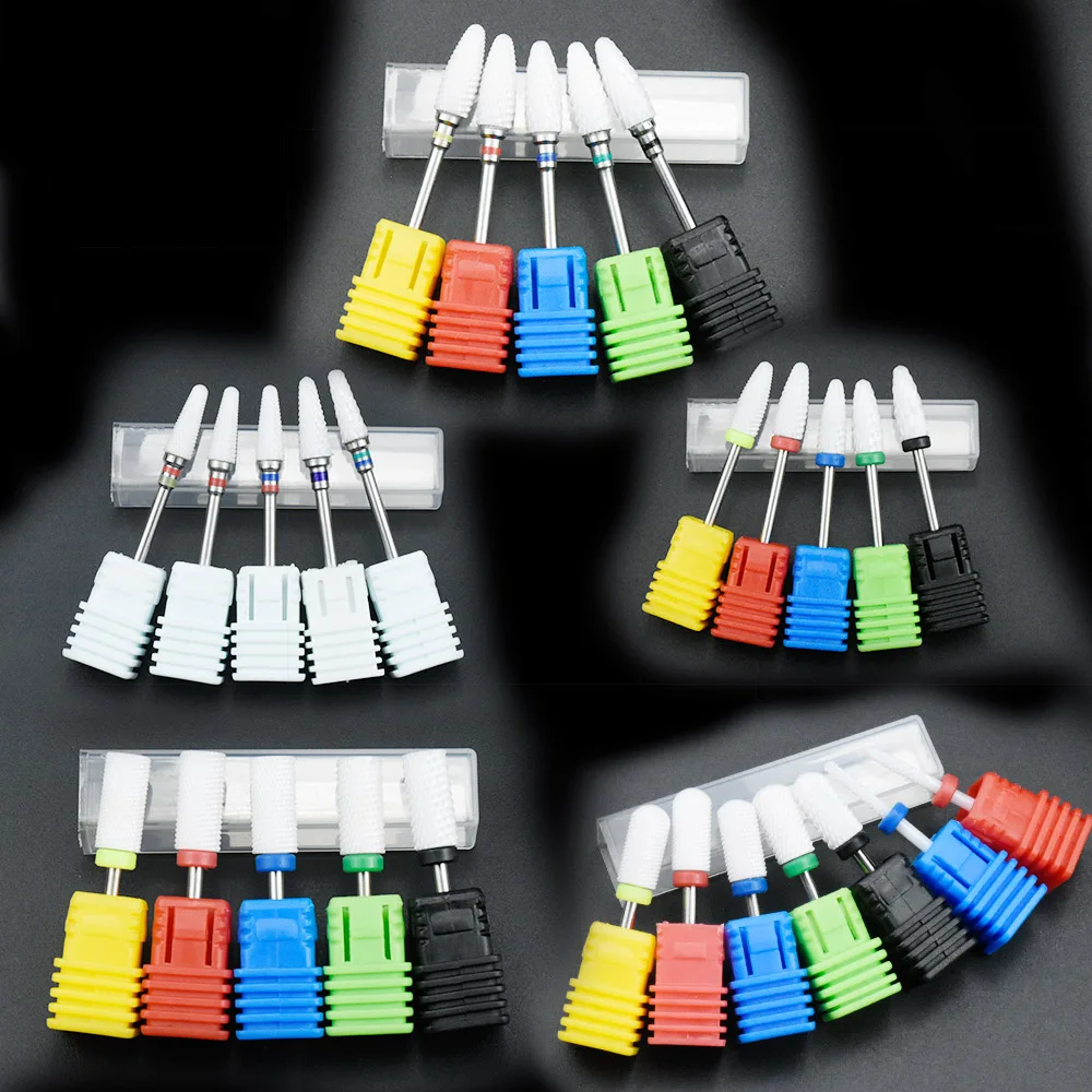 Керамические фрезы для ногтей 27 типов вращающиеся маникюра и педикюра