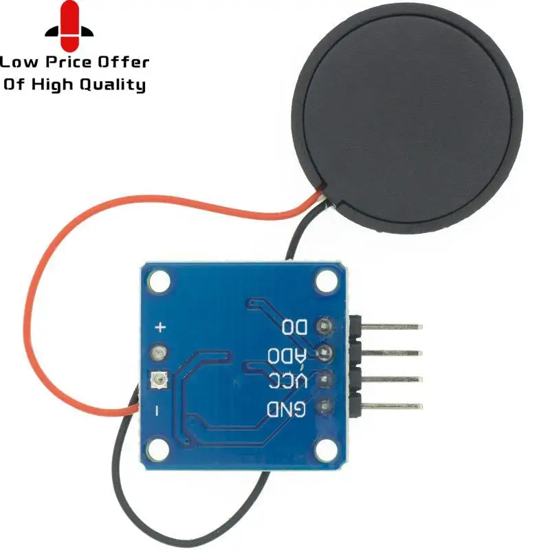Пьезоэлектрический ударный датчик Вибровыключатель с пластиной для Arduino 51 UNO