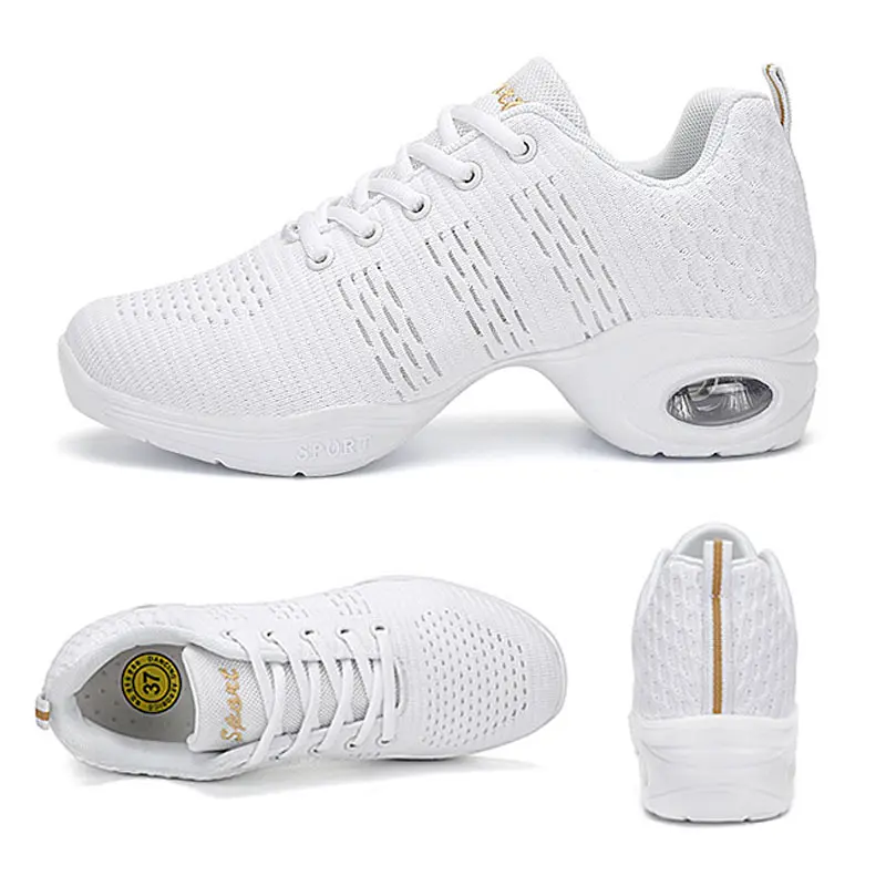 Женские кроссовки для танцев легкие дышащие с мягкой подошвой занятий спортом на