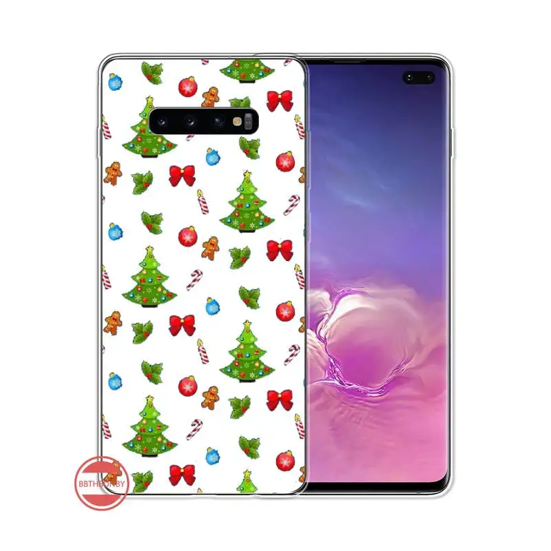 

Merry Christmas cute fashion Phone Case For Samsung Galaxy S5 S6 S7 S8 S9 S10 S10e S20 edge plus lite