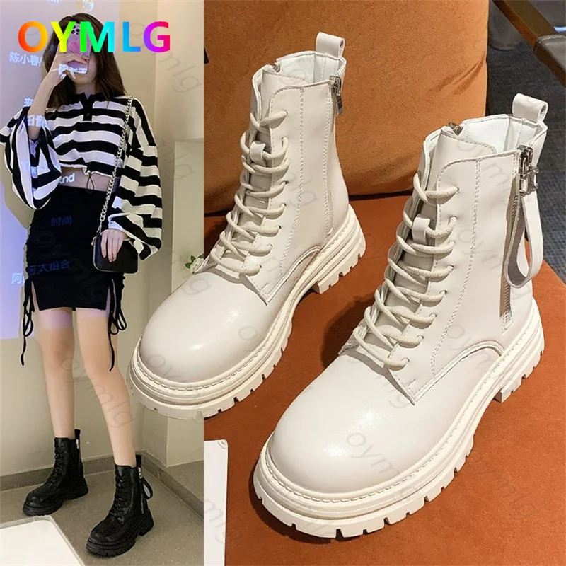 

Ботинки-мартинсы женские, зимние, 2021, повседневные, сетчатые, красные, удобные, на толстой подошве, увеличенного размера, кожаные