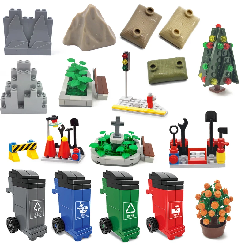 Военные городские блоки песочница Ashbin общественный парк игрушки дорожные