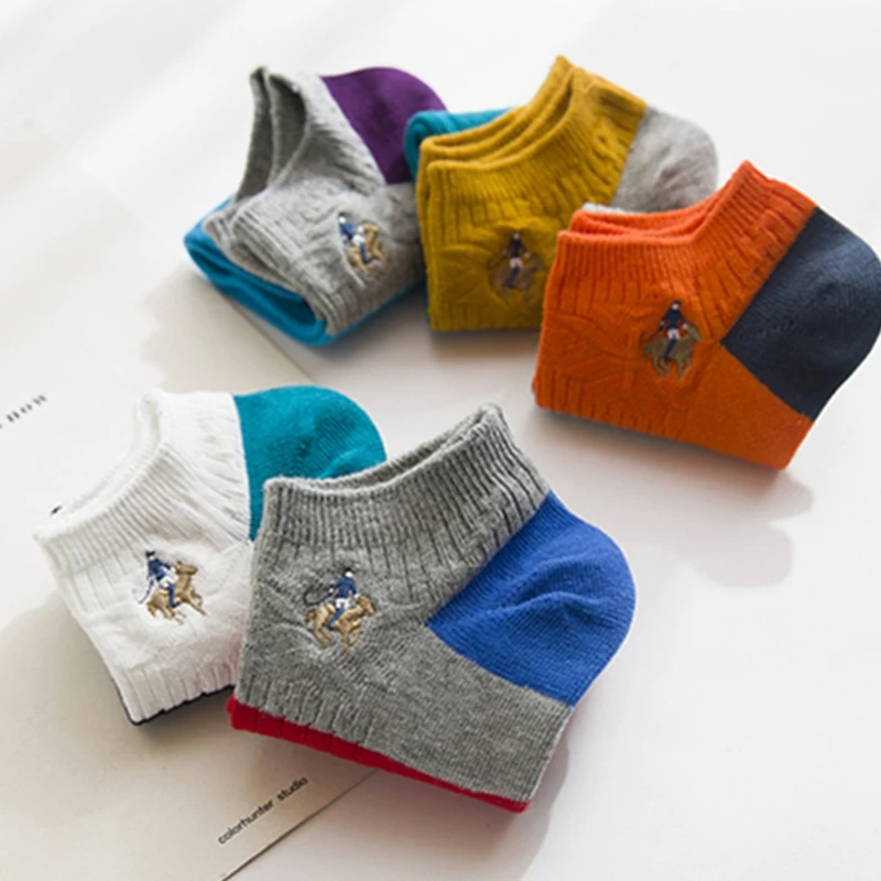 Мужские носки с вышивкой повседневные из чистого хлопка весна осень 2020|mens socks