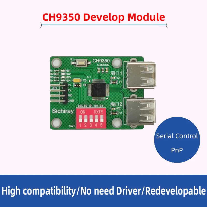 CH9350 USB Serial Communication Contro Module Evaluation Board HID Keyboard Mouse Serial Port Develop For Arduino