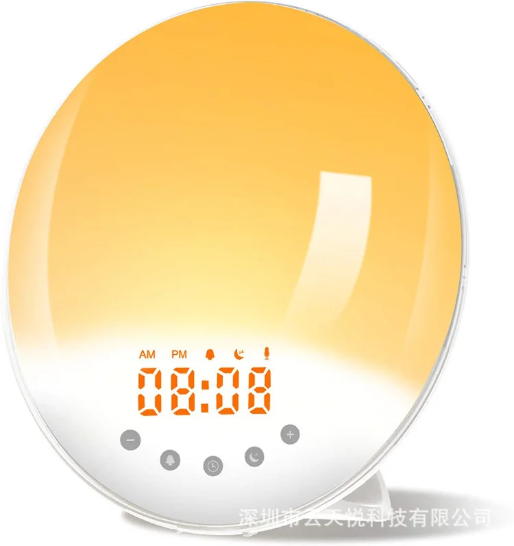 

Smart Sunrise Wake Up Light Led Alarm Clock, Sunset Sleep Aid, Colorful Color Changing Atmosphere Light, Snooze Wake Up Light