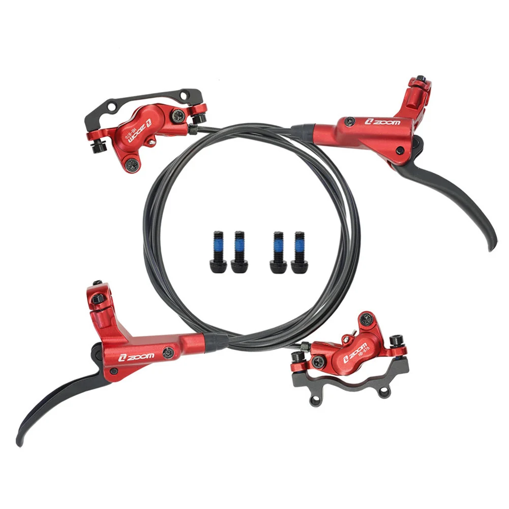 

1 Pair Of Bicycle Integrated Hydraulic Disc Brakes Mountain Bike Front Rear Bilateral Brakes 4 Piston Calipers Oil Disc Brakes