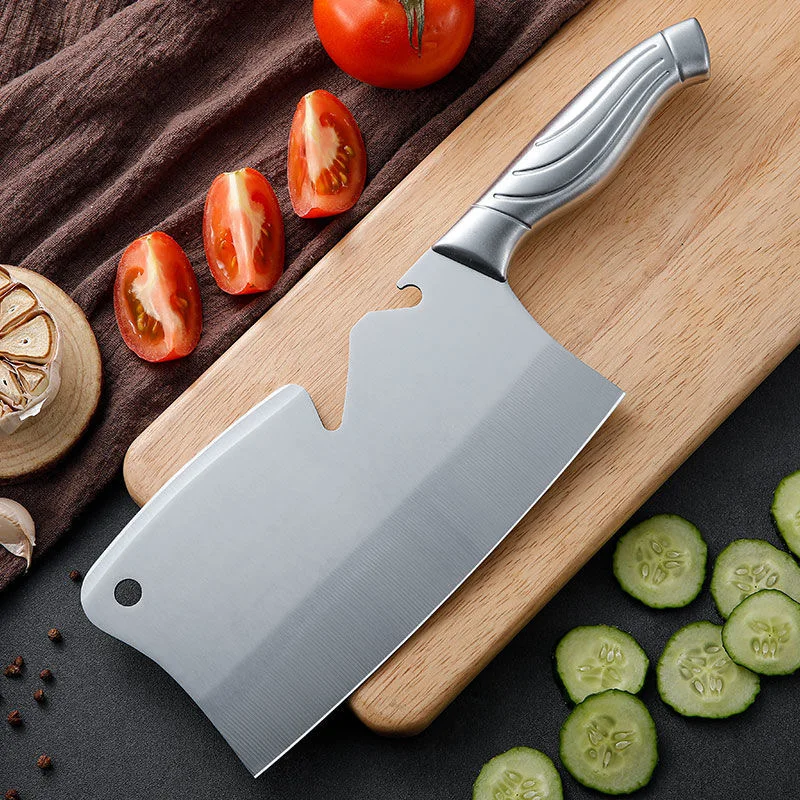 

Multifunctional Kitchen Knife Stainless Steel Meat Cleaver Bone Chopping Cap Opener Chef Knife Household Sharp Butcher Knife