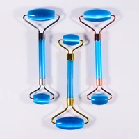 artificial cat eye stone beauty skin care tools jade roller crystal glass massager for face body neck health relaxing fine line