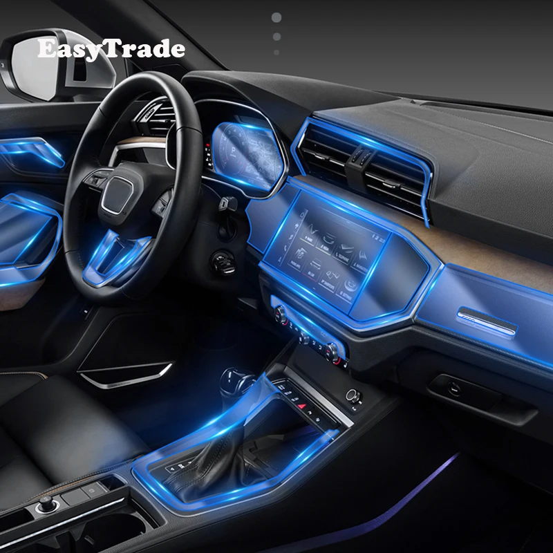 Для Audi Q3 2018 2019 2020 2021 TPU прозрачная пленка для приборной панели автомобиля Gps