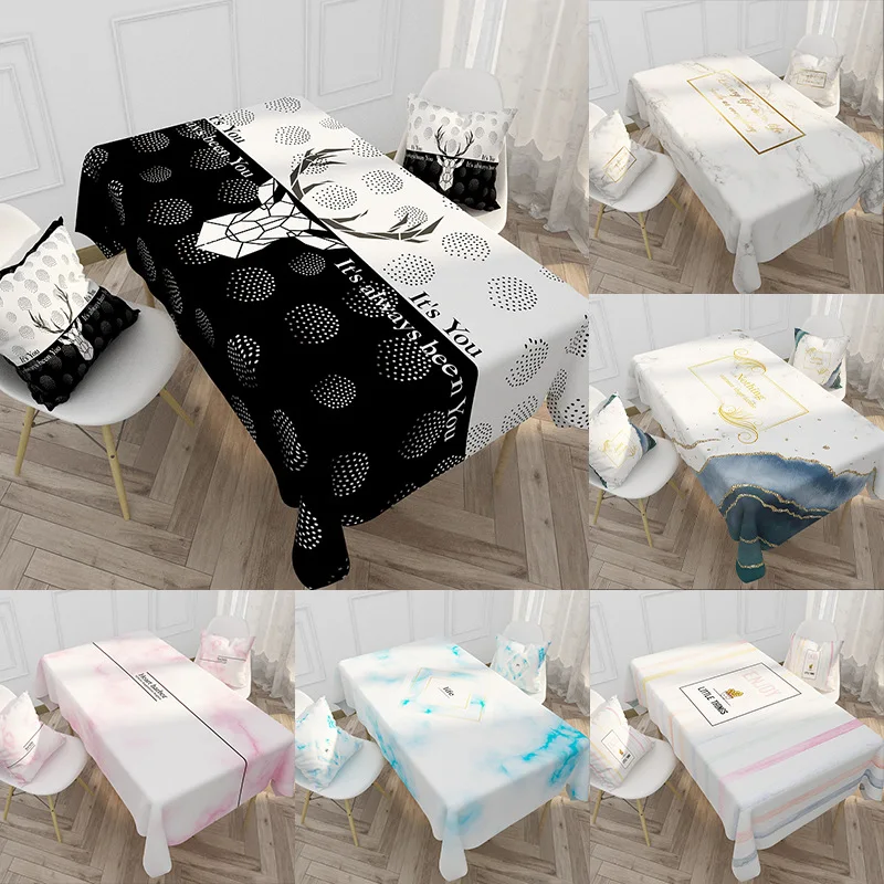 Скатерть для кухонного стола Бытовая Водонепроницаемая прочная скатерть из