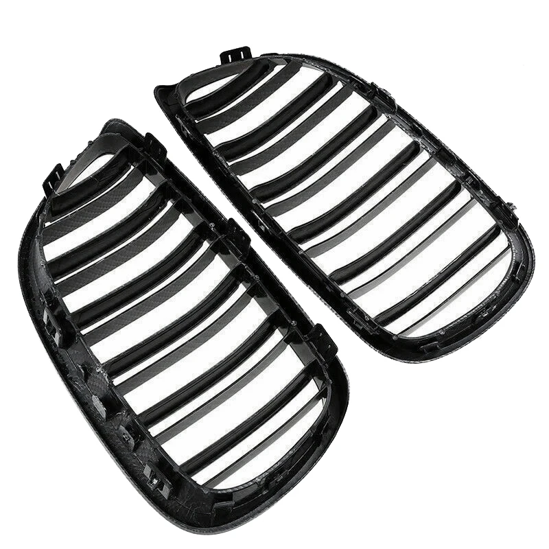 

Car Carbon Fiber Double Slat Front Kidney Grille Grill for-BMW 3-series E92 E93 M3 328I 335I 2007-2011