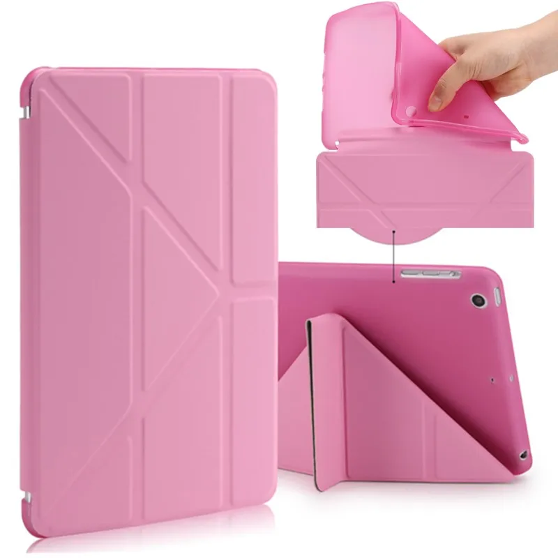 

For Ipad MINI 1 2 3 7.9Retina Smart Tpu tablet Case PU Leather Flip Stand Wake Up Sleep For Apple iPad Mini 2/3 soft back+Stylus