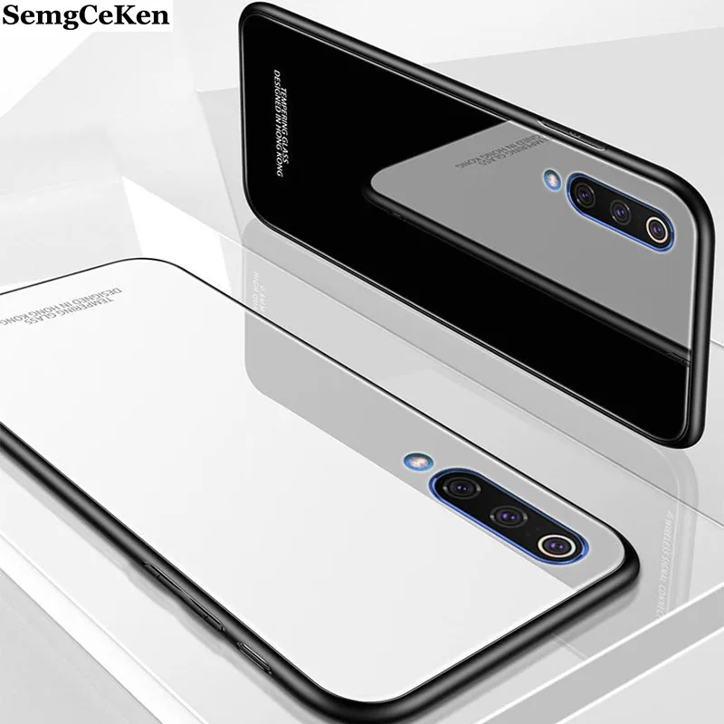 SemgCeKen зеркальный стеклянный чехол для huawei honor 9x pro 9x9 xpro роскошный оригинальный