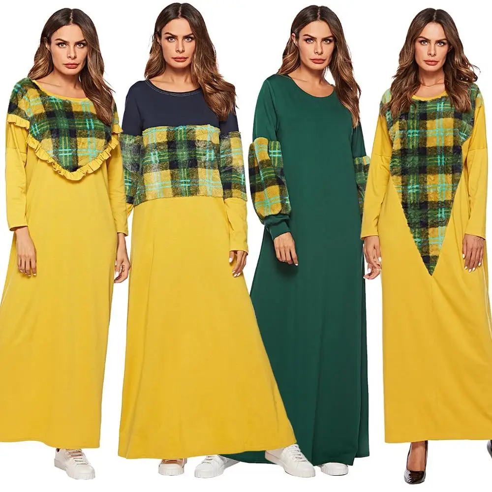 BNSQ мусульманские платья арабский ислам Дубаи кафтан абайя Ближний Восток платье