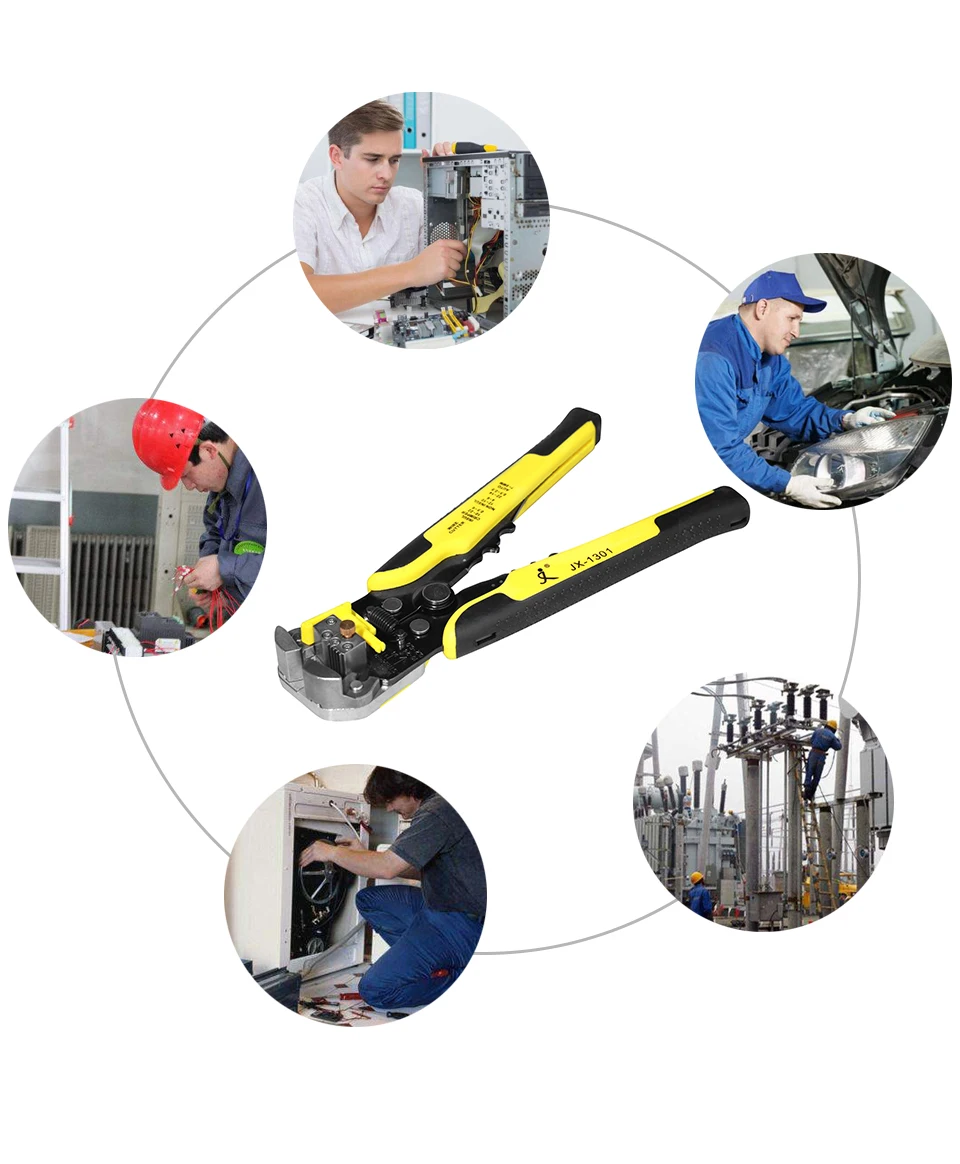 Wire Stripper, Self-Adjusting 8.4 Inch Cable Cutter Crimper, 3 in 1 Multi Pliers for Wire Stripping, Cutting, Crimping