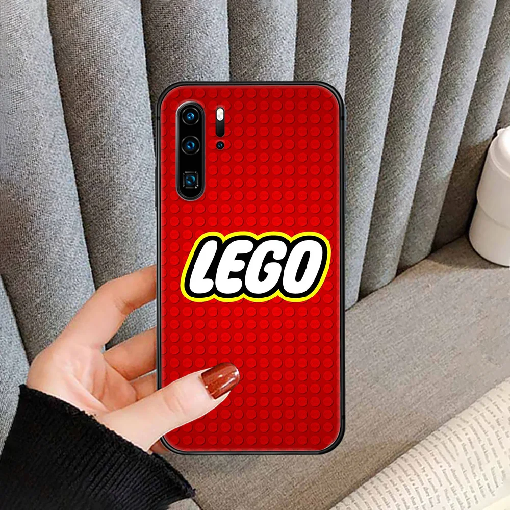

Toys Legos Phone case cover For Huawei P Mate Smart 10 20 30 40 Lite Z 2019 Pro black black cover tpu funda 3D cell cover soft