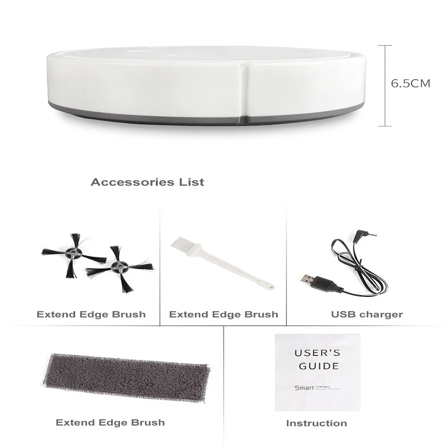 Робот-пылесос 3-в-1 с автоматической зарядкой 2500 Па |