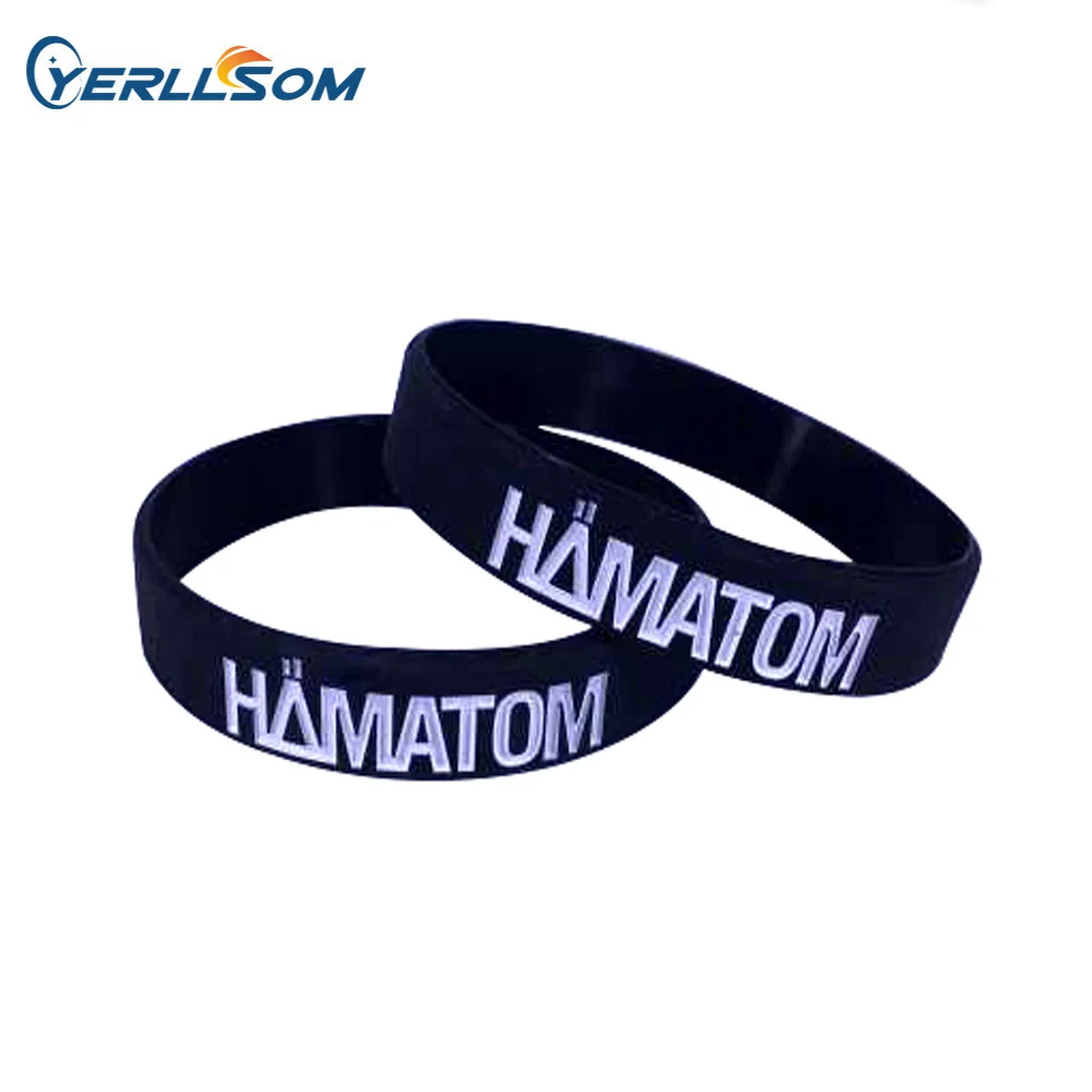 200PCS/lot Free Shipping Customized 1/2 Inch customized personalized rubber silicone bracelets wristbands for events Y20061401