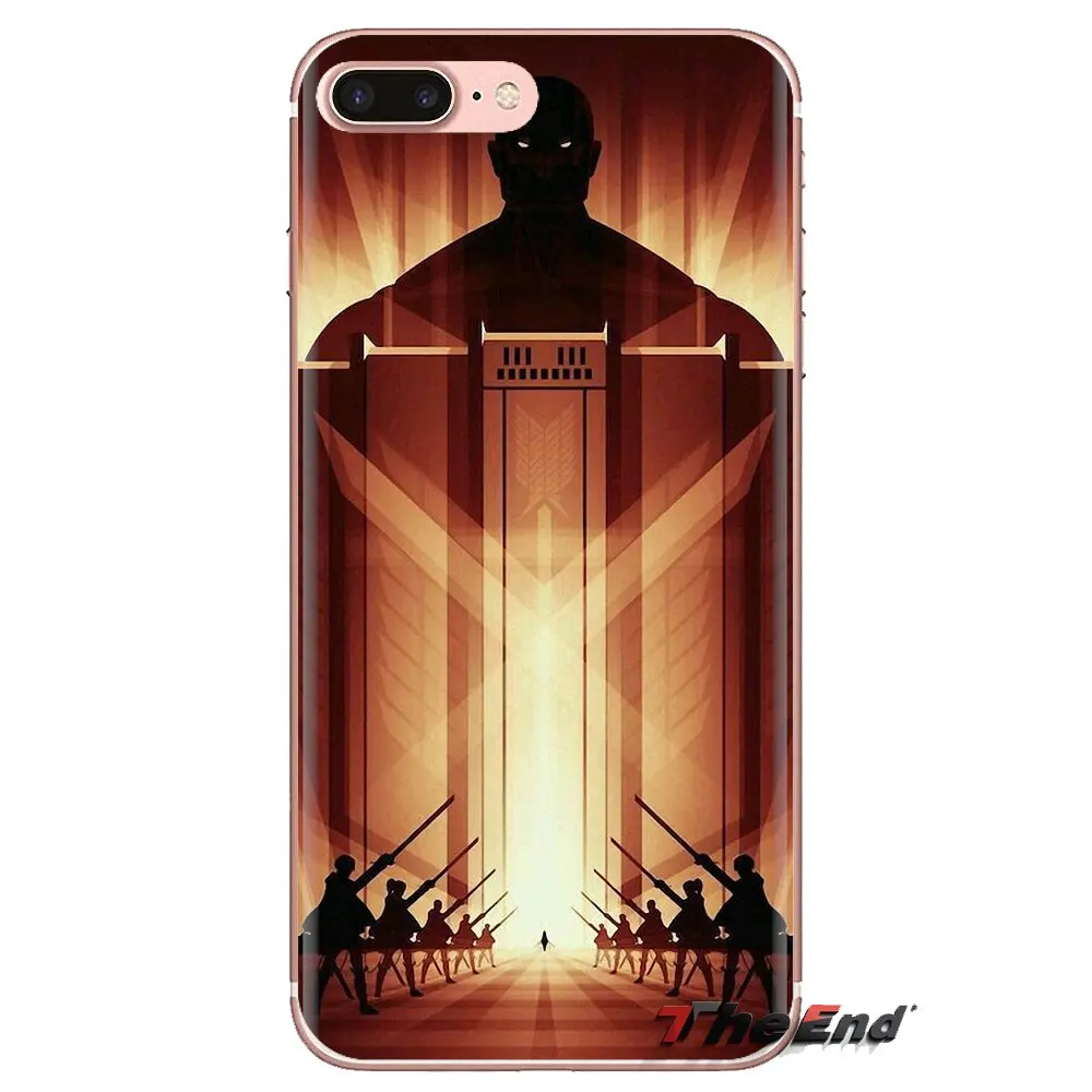 Attack on Titan Silicone Phone Case Covers For iPhone XS Max XR X 4 4S 5 5S 5C SE 6 6S 7 8 Plus Samsung Galaxy J1 J3 J5 J7 A3 A5 |