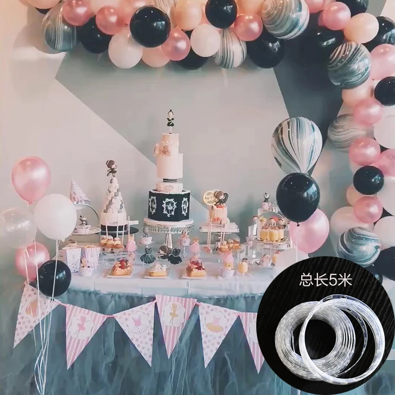 

PARTIGOS 5M Plastic Balloon Chain 410 Holes PVC Rubber Wedding Party Birthday Balloons Backdrop Decor Balloon Chain Arch Decor