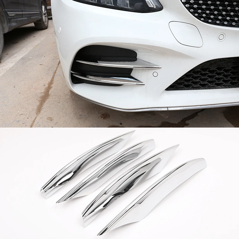 Для Mercedes Benz C Class W205 C180L C260 C300 2019 авто-Стайлинг ABS хромированные воздухозаборник