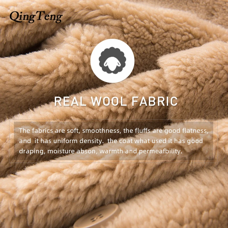Природный натуральный мех плюшевое пальто Женская шерсть 30 с капюшоном