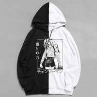 chainsaw man japan anime print pullovers hoodie men women loose hip hop sweatshirt punk streetwear harajuku women anime hoody