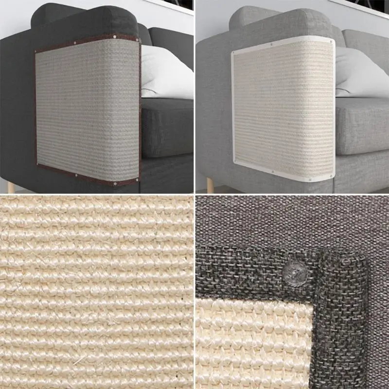 

Sofa Side Protection Mat Couch Scratch Pad with Compartments Sisal Scratch Dropshipping