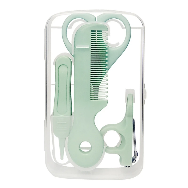 

5 Pcs Newborn Baby Nail Hair Daily Care Kit Infant Kids Grooming Brush Comb and Manicure Home Set