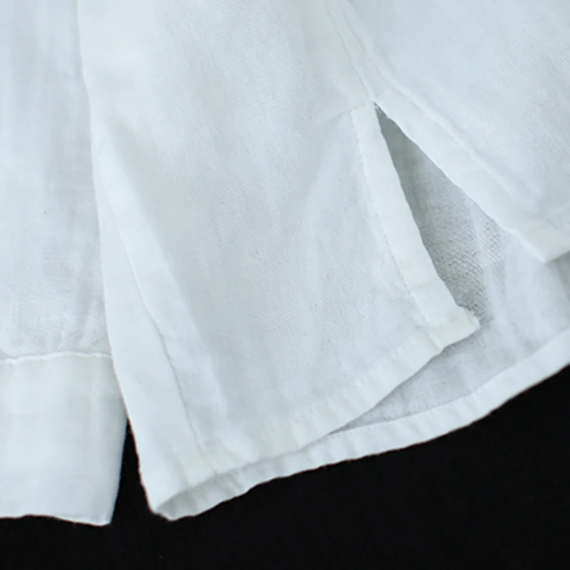 

Women Shirt Blouse Tops Solid White Pockets for Summer Long Sleeve Casual Big Loose B01160947