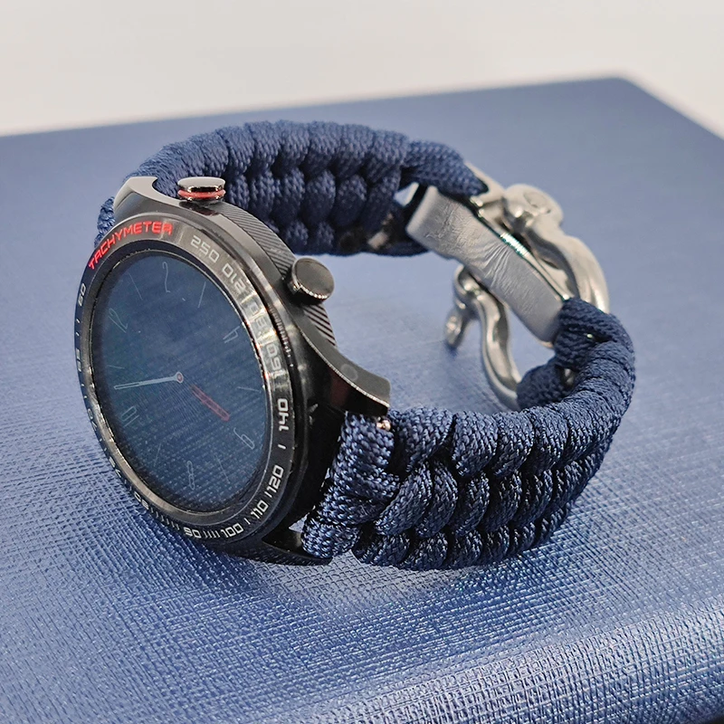 Плетеный нейлоновый ремешок для часов браслет samsung galaxy watch 3 gear s3 active 2 Huawei Watch GT2/2 pro