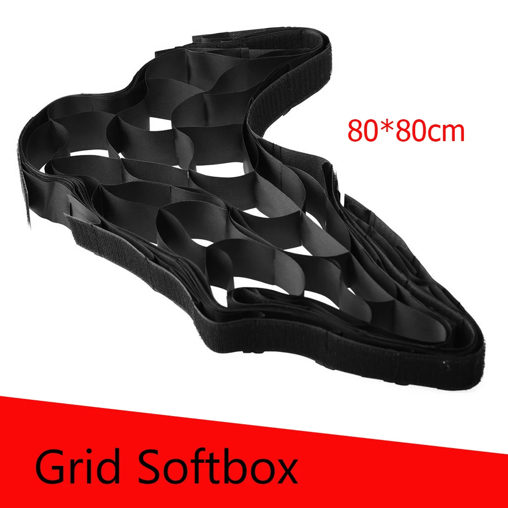 

80X80/70X70cm Umbrella Softbox Square Honeycomb Grid Studio Strobe Flash Light Net Mesh Hive Flexo Hood Photographic