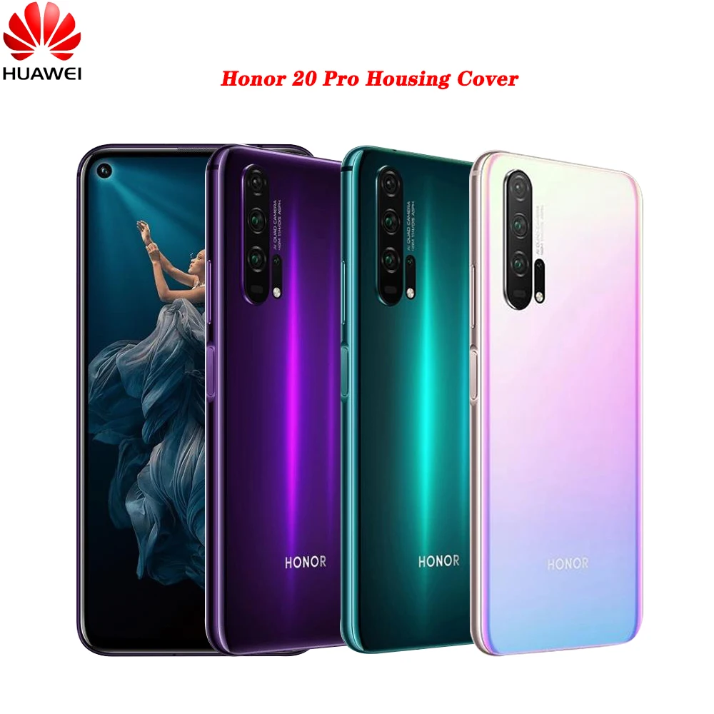 Чехол для Huawei Honor 20 Pro стеклянный на Батарейный отсек с логотипом и наклейками 6 26