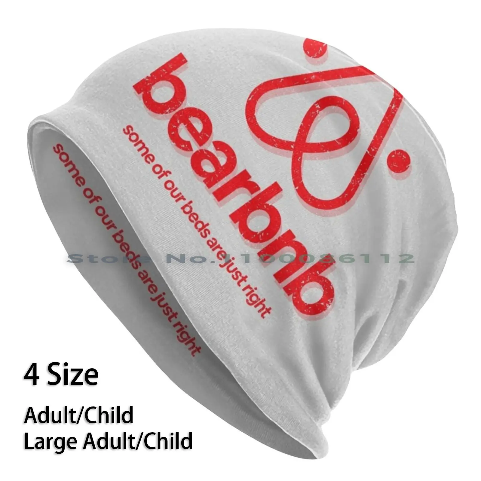 

Bearbnb Beanies Knit Hat Airbnb Goldilocks Three Bears Teddy Bear Cute Animals Brimless Knitted Hat Skullcap Gift Casual