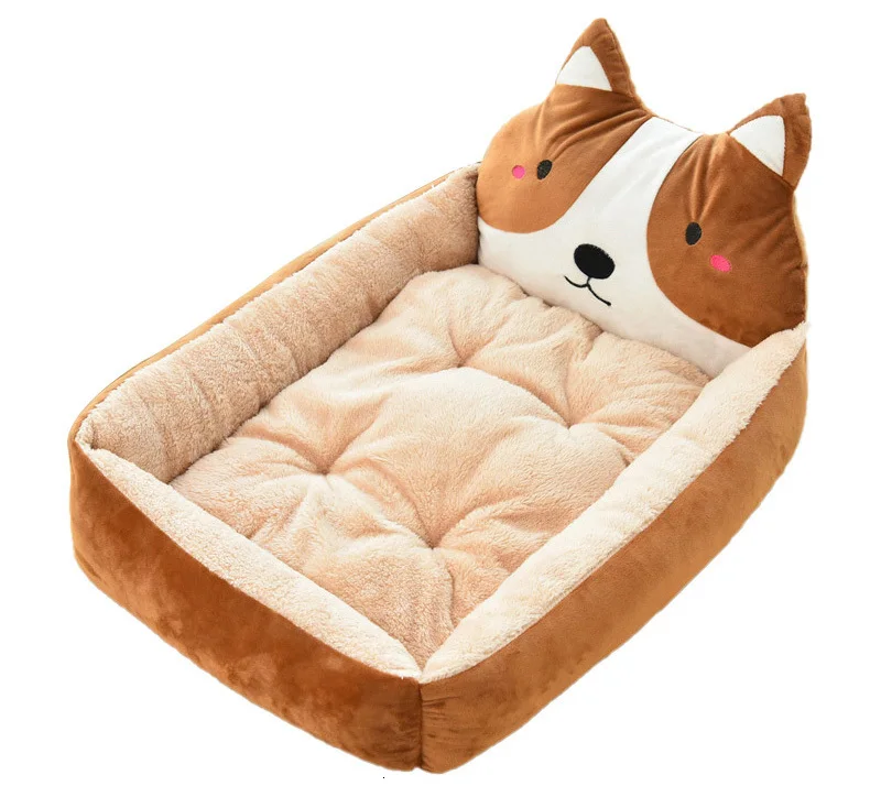Pawstrip Милая зимняя кровать для собаки, диван, мягкая теплая кровать для кошки, домик с мультипликационным принтом, маленькая собака, кровать, подушка, диван для домашних животных, кровать для собаки, чихуахуа, Тедди