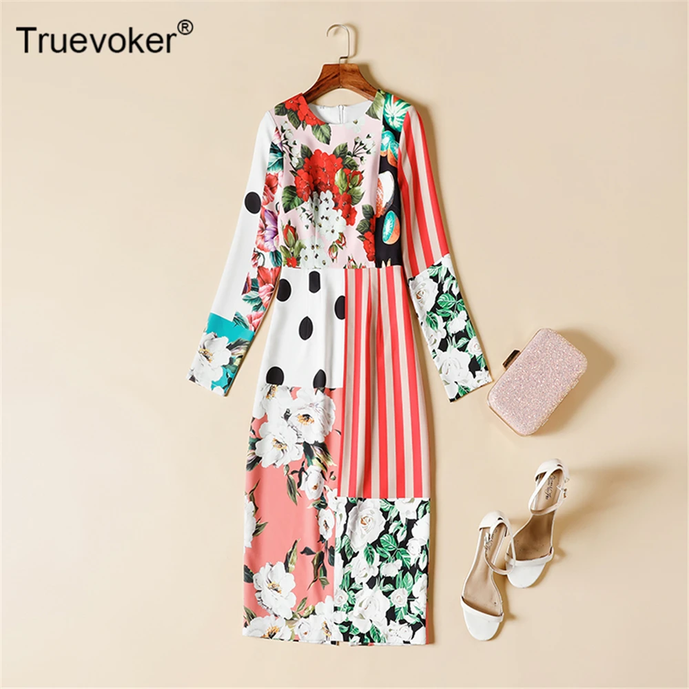 Truevoker взлетно посадочной полосы высококачественное модное платье для женщин с