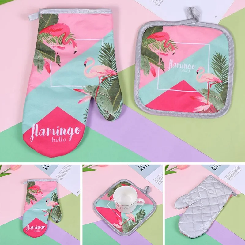 Симпатичные хлопковые ватные варежки для приготовления пищи микроволновки