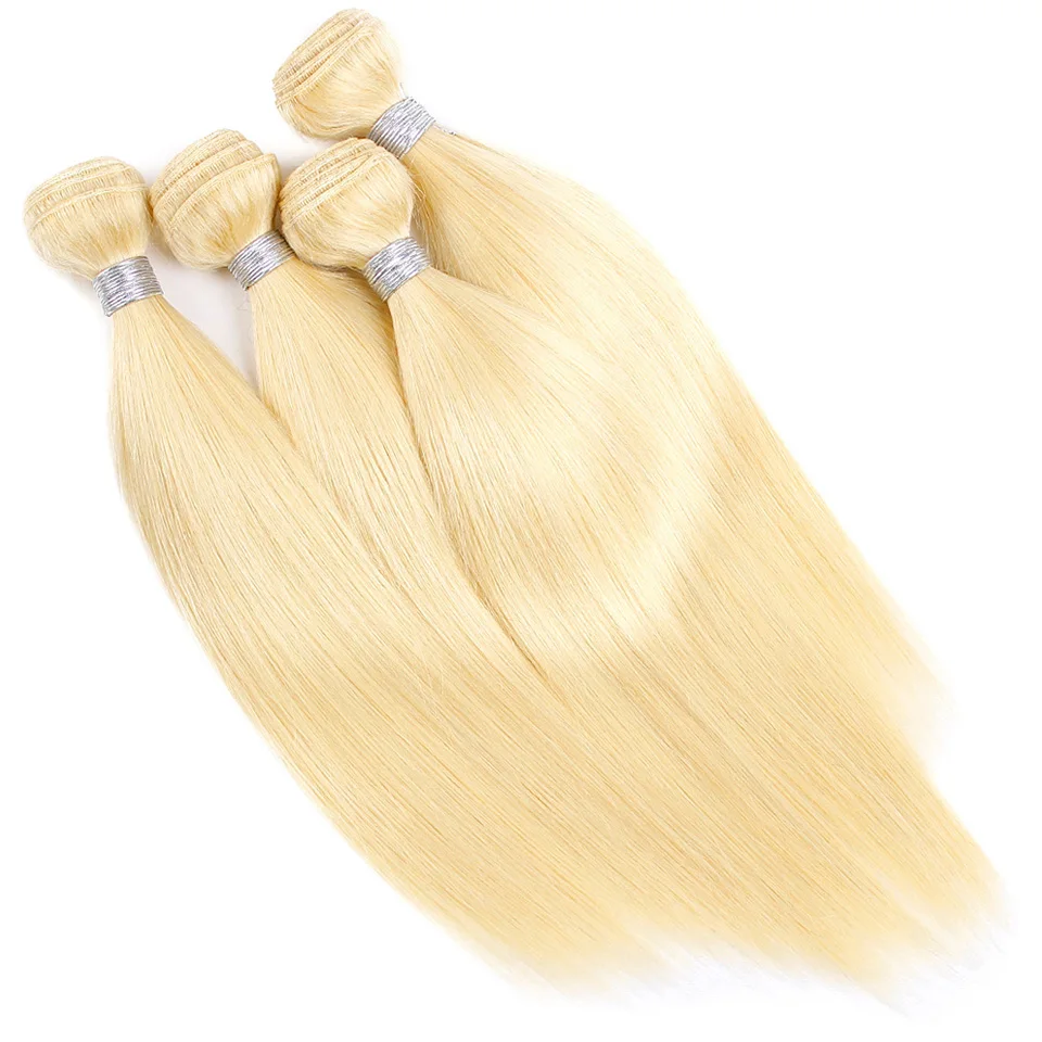 Чистый 613 светлые волосы бразильские локоны Weave bundle s прямой 1 bundle Remy человеческих волос расширения 10-24 дюйм(ов) ов