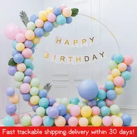100pcs pastel balloons garland set macaron candy latex air balls happy birthday party supplies diy balloon arch fast shipping