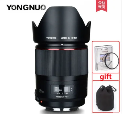 Светодиодная лампа для видеосъемки YONGNUO YN 35 мм F1.4 Широкий формат объектив с