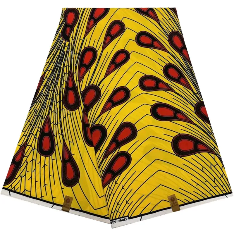 CS551104A4 Хлопковая ткань tissu africain восковая Ткань 6 ярдов африканская ткань Африканский Воск Анкара ткань для платьев - Цвет: CS551104A4