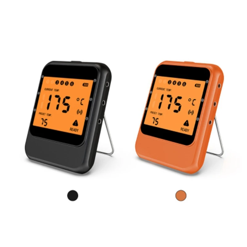 

100M Wireless Remote 6 Probe Digital Oven Kitchen Food Thermometer