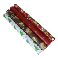 10pcs christmas wrapping paper cartoon gift packaging party paper wrappers christmas pattern wall stickers for birthday christma