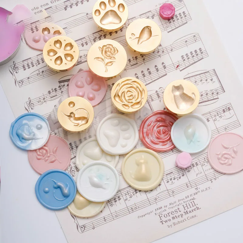 Апрельский цветок вишни восковая печать тисненый лак воск украшение свадебная